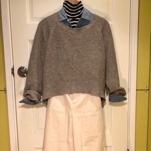 Vince chunky wool & yak waffle knit sweater